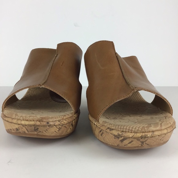 BOC Leather Slip On Heel Corkscrew Mules Size 11 - Picture 5 of 11